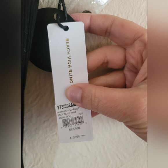 Amuse Society Morning Market Midi Knit Tank Dress, Size Medium‎ - Picture 6 of 7